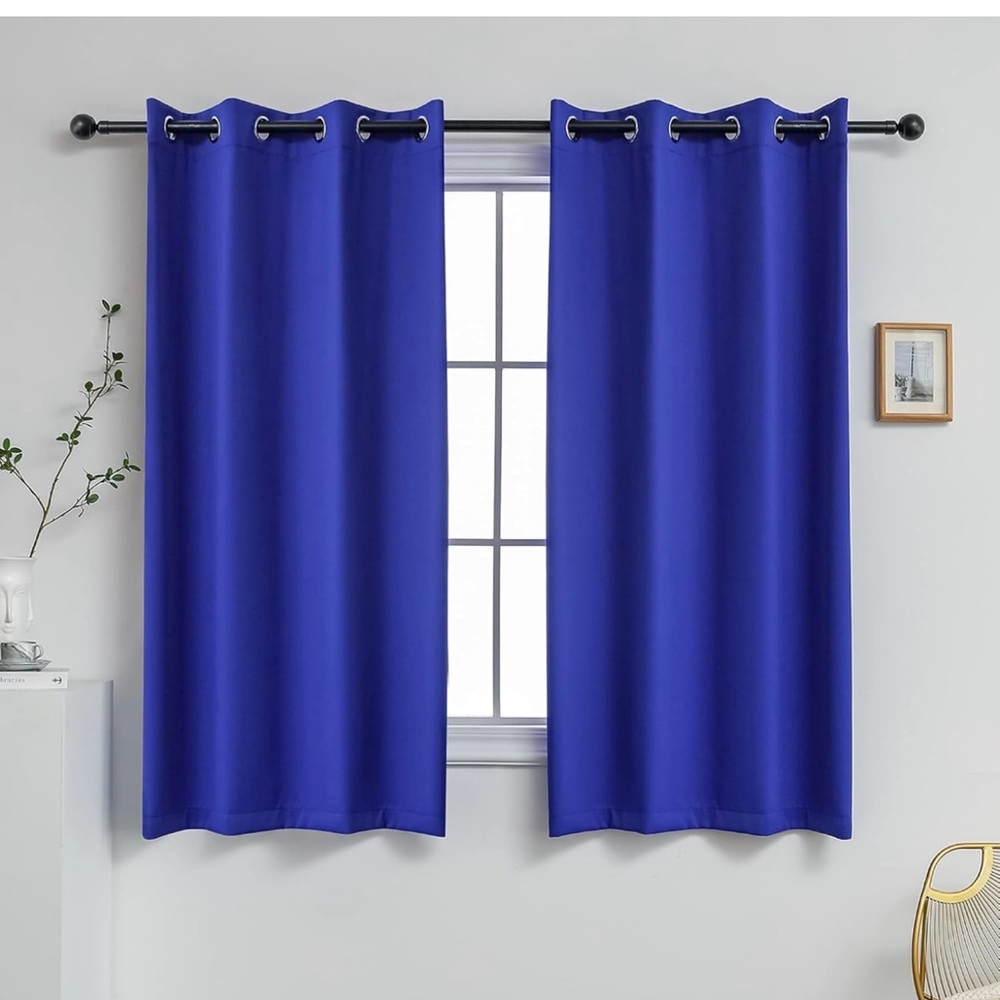 SOLD Royal Blue Blackout Curtains . 
Brand new .